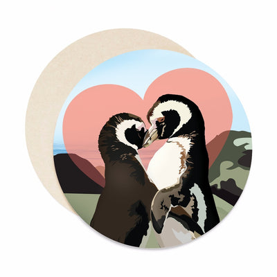 Penguin coasters. Unique coasters for home decor.