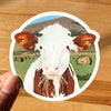 Cow Sticker. Vinyl Sticker. Cow laptop sticker.