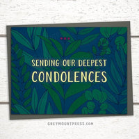 Condolence card, Sending our deepest condolences card, I'm sorry for your loss card, I'm sorry you're going through this card