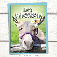 Donkey birthday card, Funny birthday card for friends, Celebration card, Donkey congratulations card, Happy birthday card for friends, funny cards for friends, funny birthday cards for friends