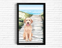 goldendoodle art, goldendoodle wall art, goldendoodle print