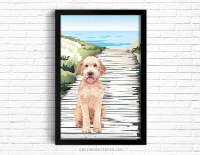 goldendoodle art, goldendoodle wall art, goldendoodle print
