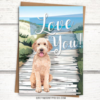 Doodle Card, Dog love card for dog lovers, dog anniversary card