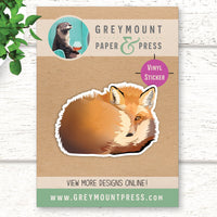 Fox vinyl sticker.