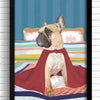 French bulldog poster. France bulldog wall art print.