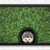 Hedgehog wall art print. Hedgie poster.