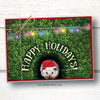 Hedgehog Christmas Card. Hedgehog Holiday Card.