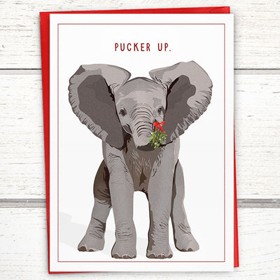 Funny elephant Christmas card