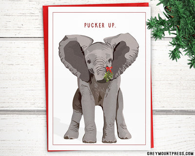 Funny elephant holiday card