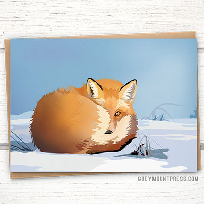 Fox holiday cards, Fox cards, Fox greeting card, Fox Christmas cards