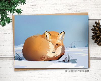 Fox greeting cards, Fox Christmas cards