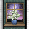 House plant wall art print. Plant decor.