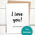 Money Cards: "I love you! Here's some money" greeting card for giving money