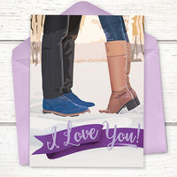 Anniversary card for boyfriend, romantic anniversary card for girlfriend, romantic card for wife
