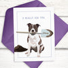 Funny dog card for platonic Valentine's Day, Funny Cards for Friends, funny anniversary cards