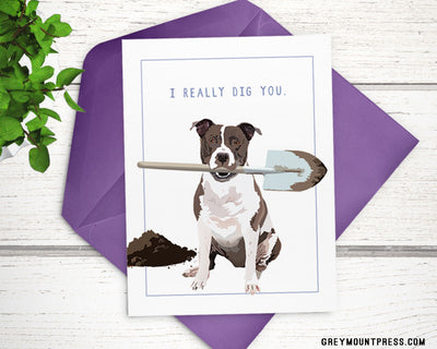 Funny dog love card, funny anniversary cards, platonic valentines day cards for friends