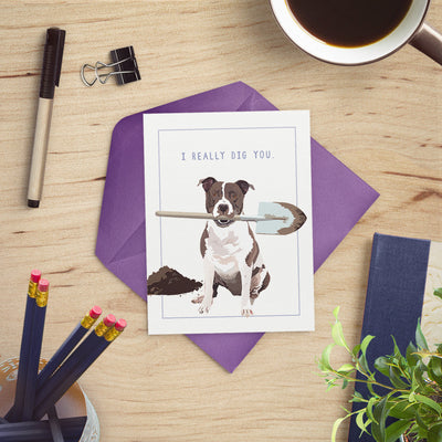 Funny pitbull card for anniversary, funny anniversary cards