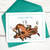 Funny octopus card for platonic Valentine's Day card, Funny Cards for Friends, funny anniversary cards