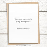 i’m sorry for your loss card, i'm sorry you're going through this card