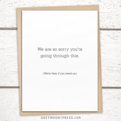 i’m sorry for your loss card, i'm sorry you're going through this card