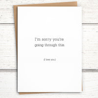 i'm sorry for your loss card, I’m sorry you are going through this card, non-religious sympathy card for grief, i'm sorry you're going through this card, I’m sorry this happened card, sympathy card for friends