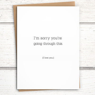 i'm sorry for your loss card, I’m sorry you are going through this card, non-religious sympathy card for grief, i'm sorry you're going through this card, I’m sorry this happened card, sympathy card for friends