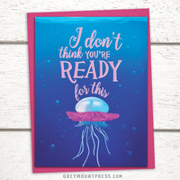 Jellyfish greeting card.