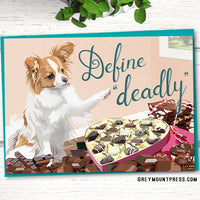 Funny dog card for valentine's day Papillon, platonic valentine's day card, funny birthday cards for friends, funny cards for friends, funny dog birthday cards