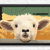 Lamb wall art print. Farm animal poster.