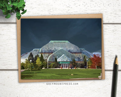 Greeting card of Lincoln Park Conservatory in Chicago