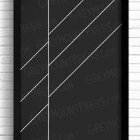 Black Space Abstract Wall Art Print