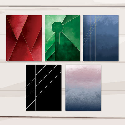 Luxury notelet set with 5 designs :: Lux Line