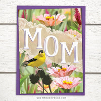 happy mothers day card, happy mothers day cards, card with goldfinch in a garden, mother day cards, mothers day cards, unique mother's day cards, mother's day cards, happy mother's day cards, happy mothers day greeting card