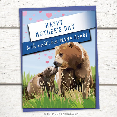happy mothers day card for mom, Mama Bear card