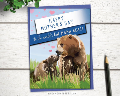 world's best mama bear card happy mothers day card