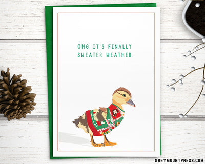 Duck Christmas card, duck christmas cards, Funny holiday cards