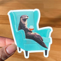 Otter Magnet: Otter refrigerator magnet