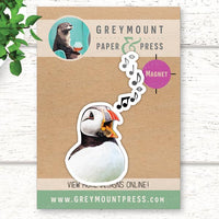 Puffin fridge magnet. Puffin magnet. Puffin gifts.