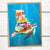 Sea Turtle Greeting Card :: Sea turtle with presents