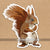 Squirrel laptop sticker