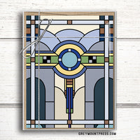 Art Deco Notecard Set. Stained Glass Notecards. notecard sets