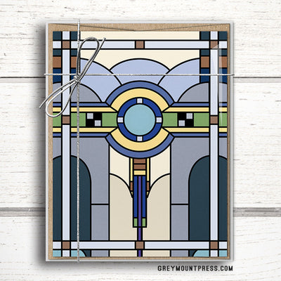 Art Deco Notecard Set. Stained Glass Notecards. notecard sets