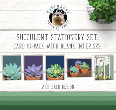 Succulent Collection: Set of 10 Cards