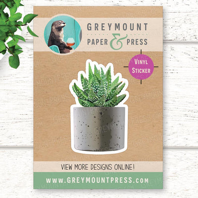 Succulent sticker. Succulent Laptop Sticker.