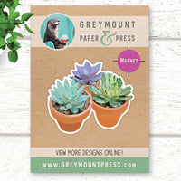Succulent fridge magnet. Succulent refrigerator magnets.