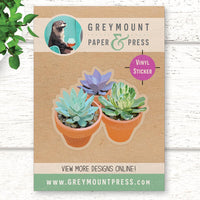 Succulent Sticker. Succulent Laptop Sticker.