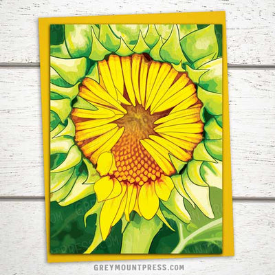 Blank sunflower card, Sunflower greeting card, i'm sorry for your loss card