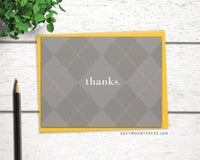 understated thank you card