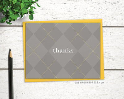 understated thank you card