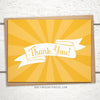 Sunburst thank you card